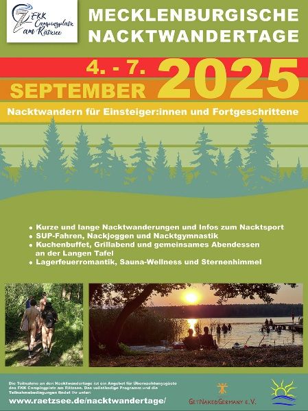 Mecklenburgische Nacktwandertage 04.-07.09.2025